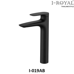 VÒI LAVABO NÓNG LẠNH ĐỒNG THAU MẠ ĐIỆN ĐEN I-ROYAL I-019AB 3